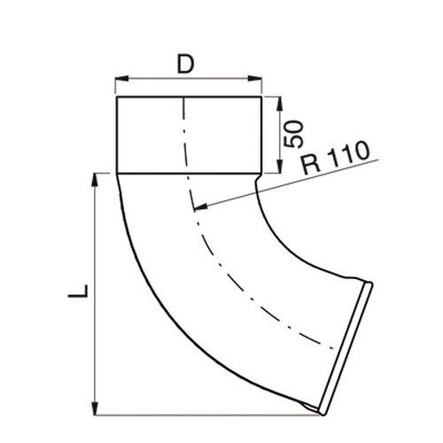 Lindab Steel Downpipe Shoe - 87mm Silver Metallic