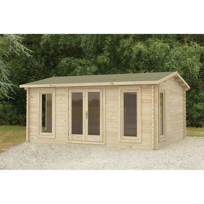 Rushock Log Cabin - 24kg Polyester Felt Plus Underlay Double Glazed - 5000mm x 4000mm