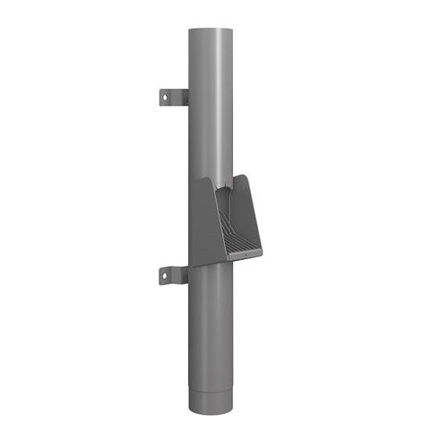 Lindab Steel Vandal Reinforced Pipe with Leaf Trap - 102mm x 0.85mtr Anthracite Metallic