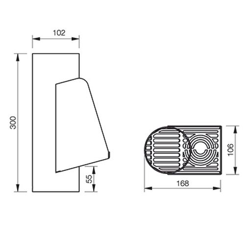Lindab Steel Vandal Reinforced Leaf Trap - 102mm Black
