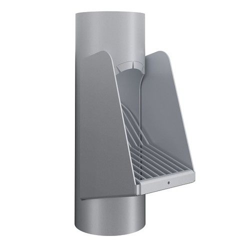 Lindab Steel Vandal Reinforced Leaf Trap - 102mm Silver Metallic
