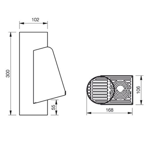 Lindab Steel Vandal Reinforced Leaf Trap - 102mm Silver Metallic