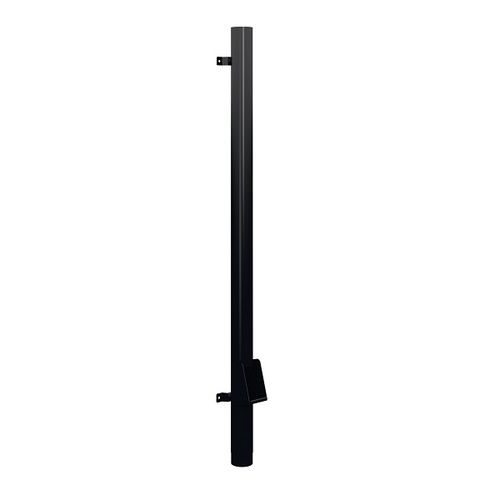 Lindab Steel Vandal Reinforced Pipe with Leaf Trap - 102mm x 2mtr Black