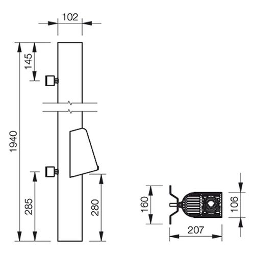Lindab Steel Vandal Reinforced Pipe with Leaf Trap - 102mm x 2mtr Black
