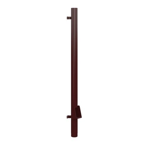 Lindab Steel Vandal Reinforced Pipe with Leaf Trap - 102mm x 2mtr Dark Red