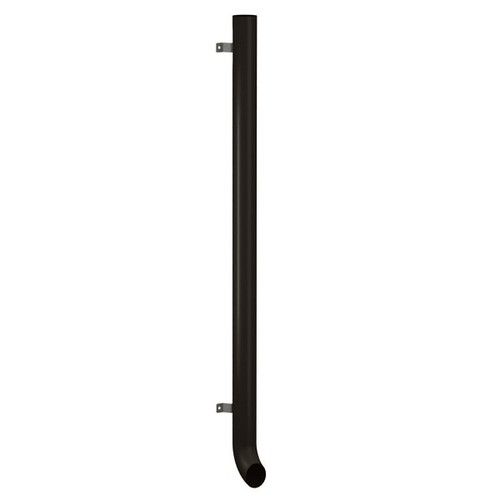 Lindab Steel Vandal Reinforced Pipe with Shoe - 102mm x 2mtr Matte Black