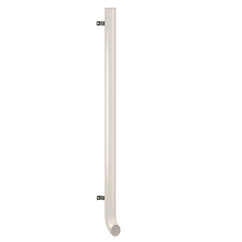 Lindab Steel Vandal Reinforced Pipe with Shoe - 102mm x 2mtr Antique White