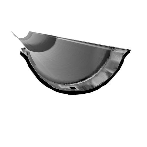 Cast Iron Beaded Half Round Gutter - 115mm x 1829mm Black