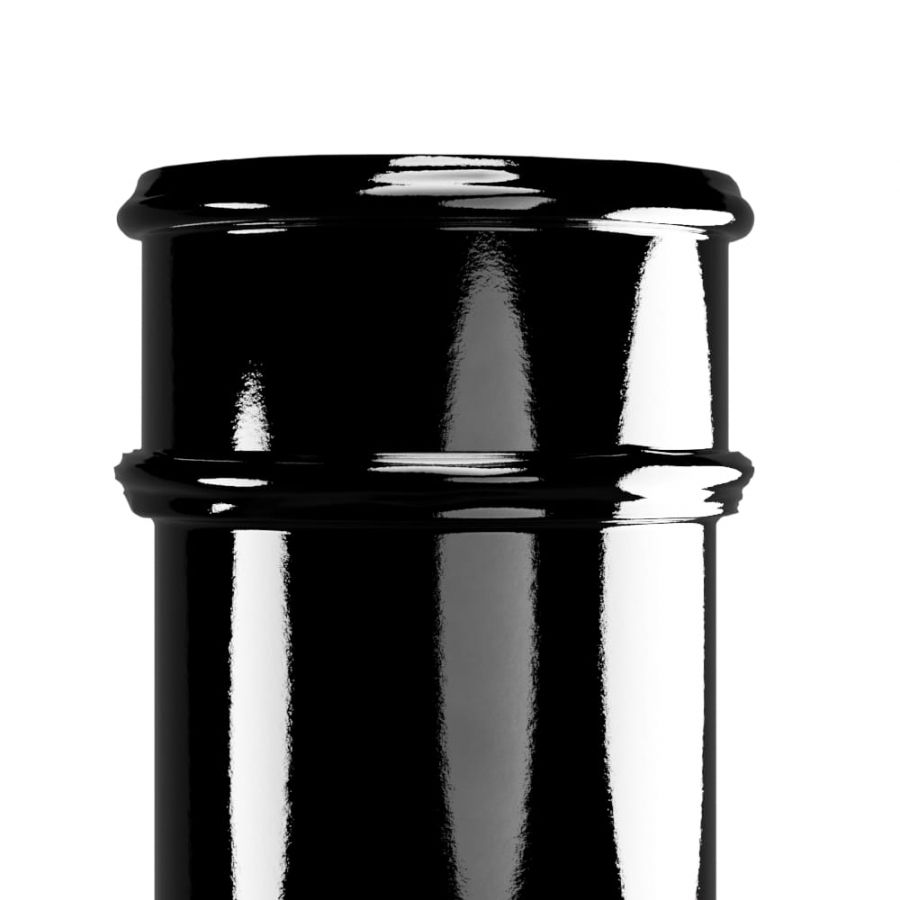 Cast Iron Round Non-Eared Downpipe - Socket On One End - 150mm x 610mm Black