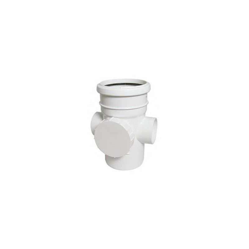 FloPlast Industrial/ Xtraflo Downpipe Single Socket Access Pipe - 110mm White