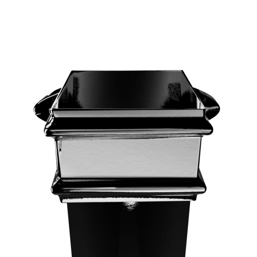 Cast Iron Square Eared Downpipe - 100mm x 914mm Black