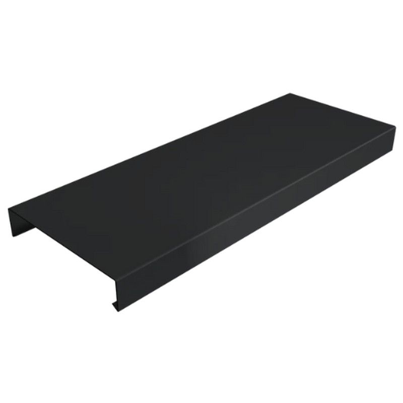 Aluminium Coping for 301-350mm Wall - 410mm x 3mtr Black (9005 Matt)