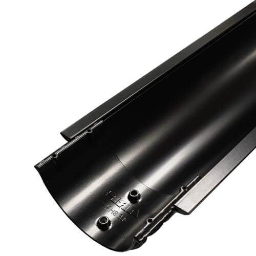 Aluminium Beaded Half Round Gutter - 125mm x 3mtr PPC Finish Black (9005 Matt)
