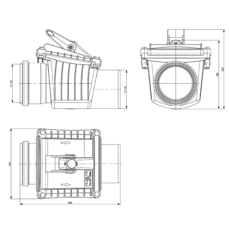 FloPlast Drainage Non-Return Valve - 110mm