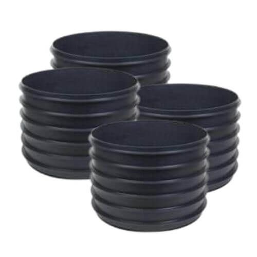 FloPlast Inspection Chamber Riser - 235mm Depth x 450mm Diameter - Pack of 4