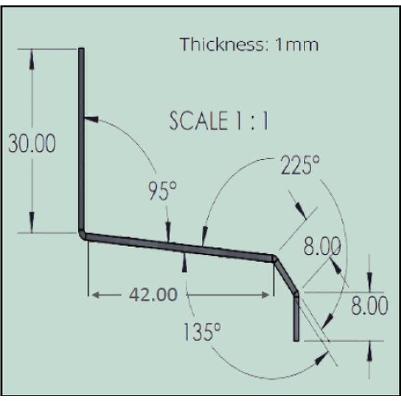Fibre Cement Cladding Aluminium Drip Profile - 3mtr Black