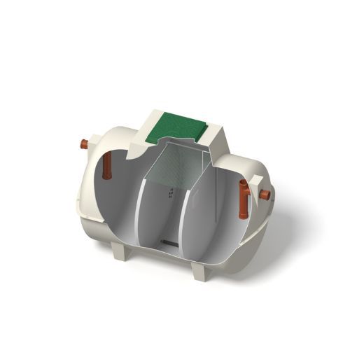 Marsh ENSIGN 10 Person Sewage Treatment Plant with Pressure Switch Beacon Alarm - Gravity Outlet