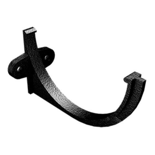 Cast Aluminium Half Round Gutter Fascia Bracket - 100mm Black (9005 Leatherette)