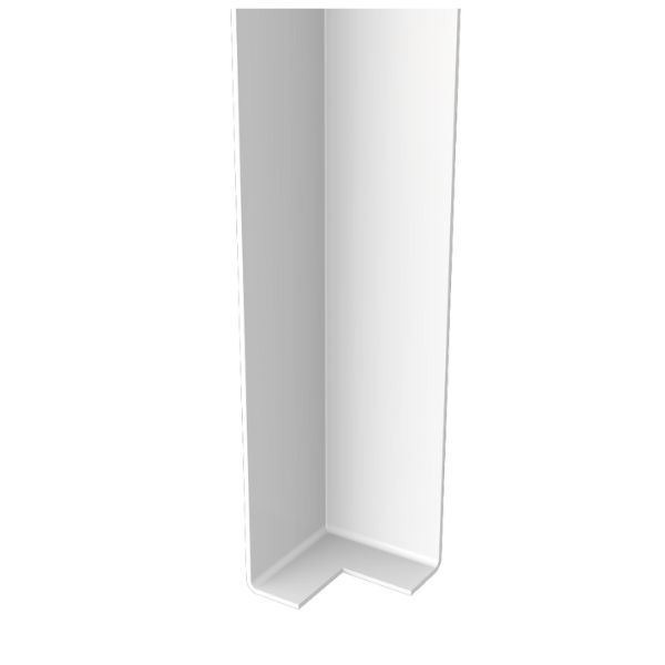 White Flat Fascia Double Ended Corner Trim - 600mm