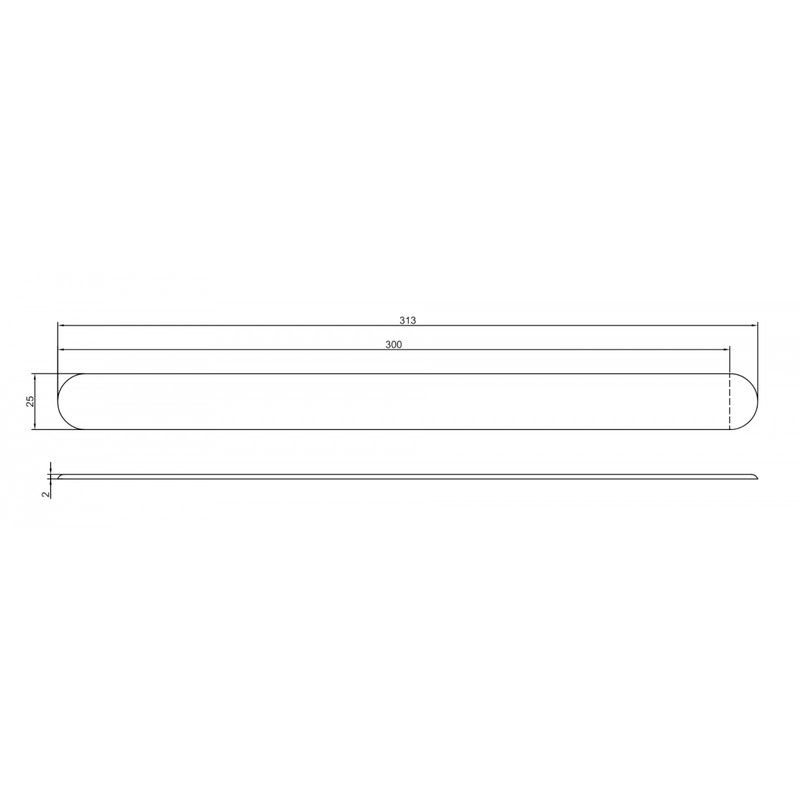 White Bullnose Fascia Large End Cap - 300mm x 25mm