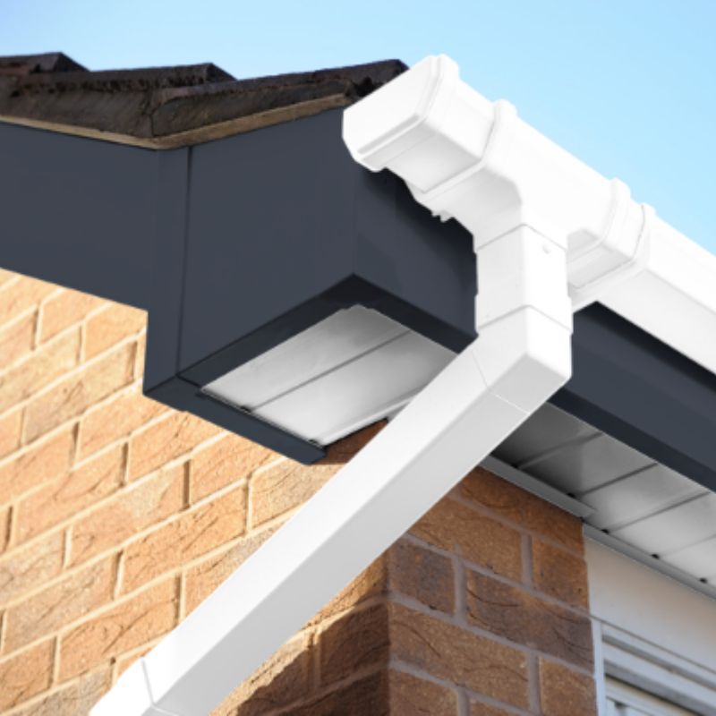 225mm Dark Grey Smooth Fascia Board - 18mm x 5mtr - Pack of 2