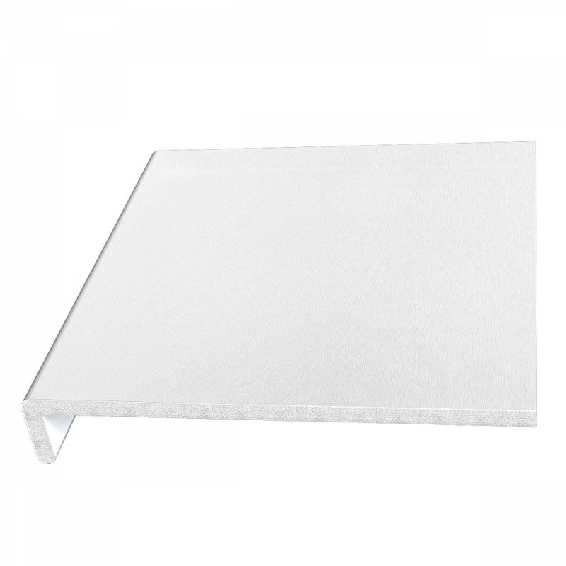 400mm White Woodgrain Fascia Capping Board - 10mm x 5mtr - Pack of 2