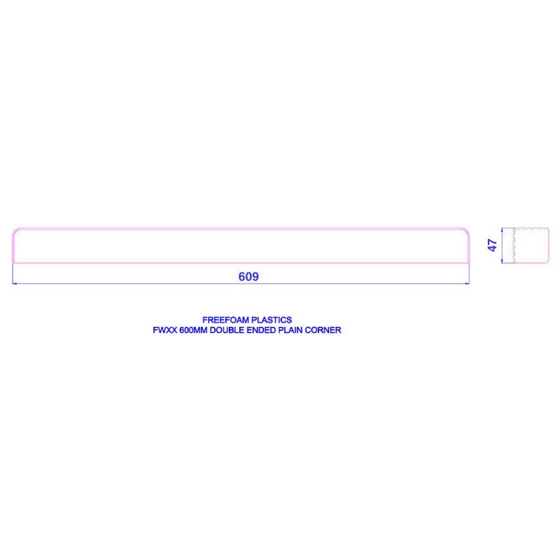 Agate Grey Woodgrain Fascia Double Ended Corner Trim - 600mm
