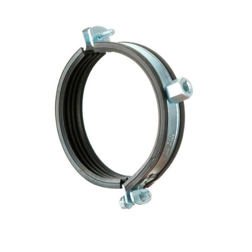Cast Iron Halifax Drain/Soil Bracket Zinc Plated Rubber Lined Bismat - 150mm