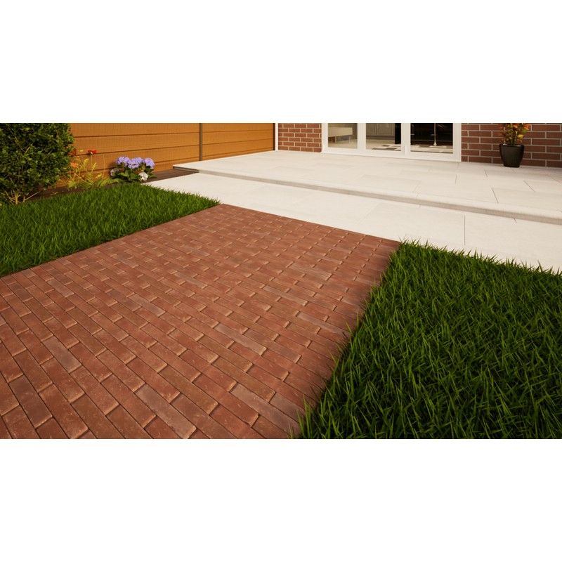 Clay Paving - 204mm x 50mm x 60mm Roma