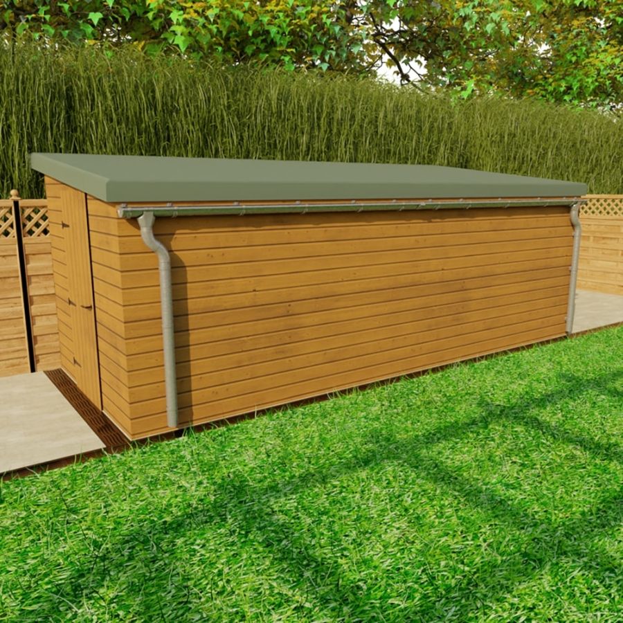 Galeco Steel Gutter Standard Shed Pack Pent Style Roof - 12x6-20x12 Galvanised