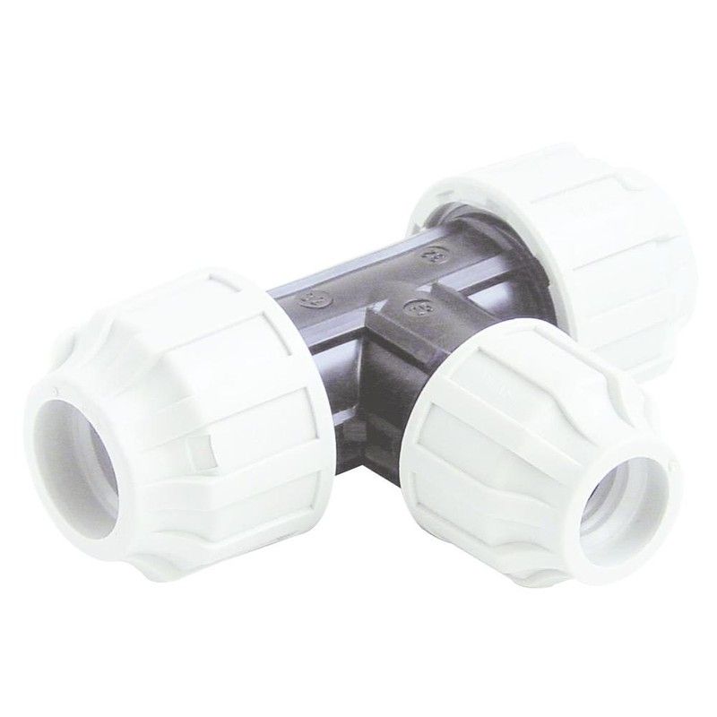 MDPE Tee Centre Reducing - 50mm x 32mm