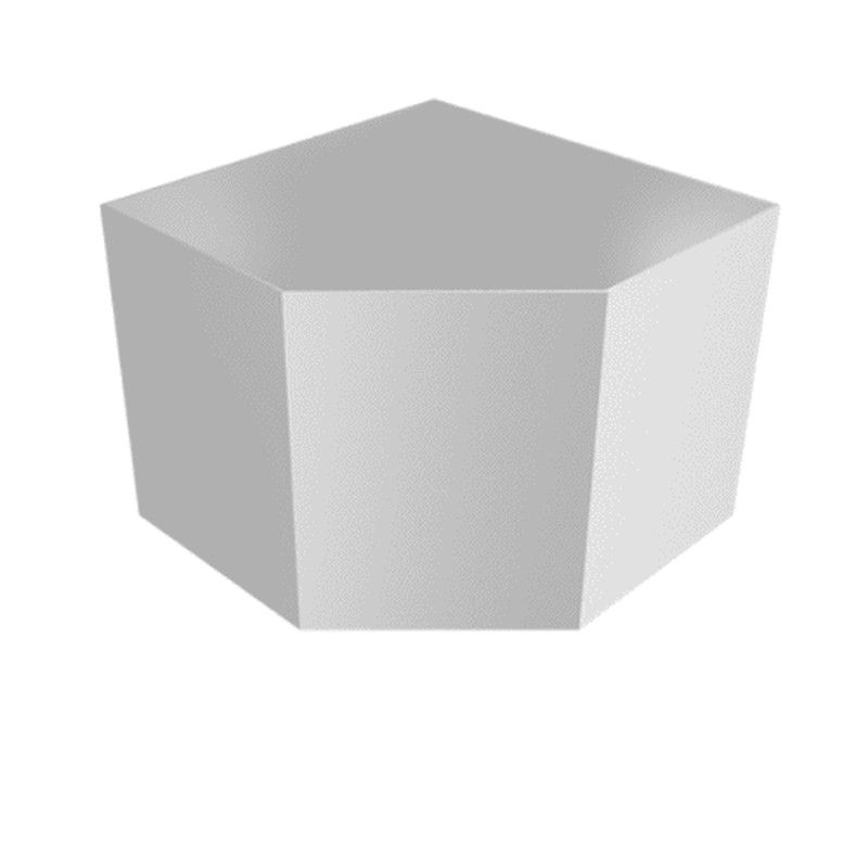Aluminium Round Swaged Minerva Corner Hopper - 76mm PPC Finish