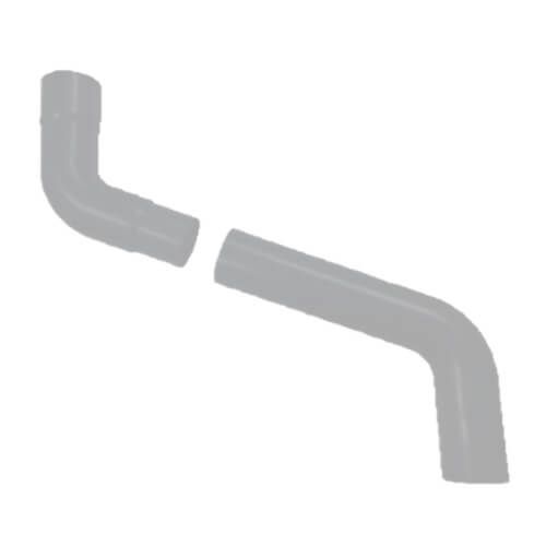 Aluminium Round Swaged Downpipe 1 Part Swan Neck - 63mm 30-150mm PPC Finish