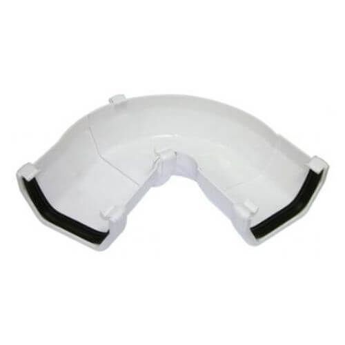 FloPlast Square Gutter Adjustable Angle - 50 to 156 Degree x 114mm White
