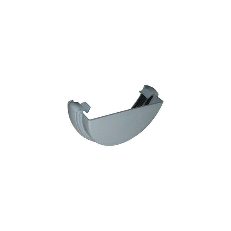 FloPlast Half Round Gutter External Stopend - 112mm Grey