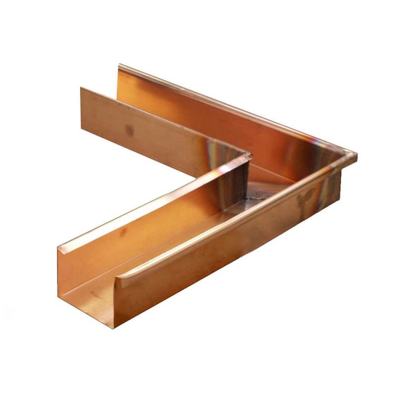 Copper Box Gutter External Corner - 135 Degree x 80mm