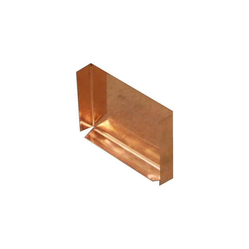 Copper Box Gutter Stop End - 80mm