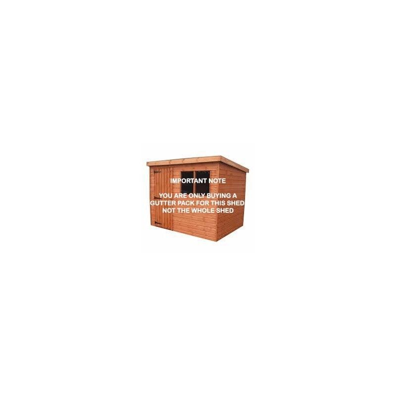 FloPlast Mini Gutter Shed Pack Pent Style Roof - 8 x 6 Black