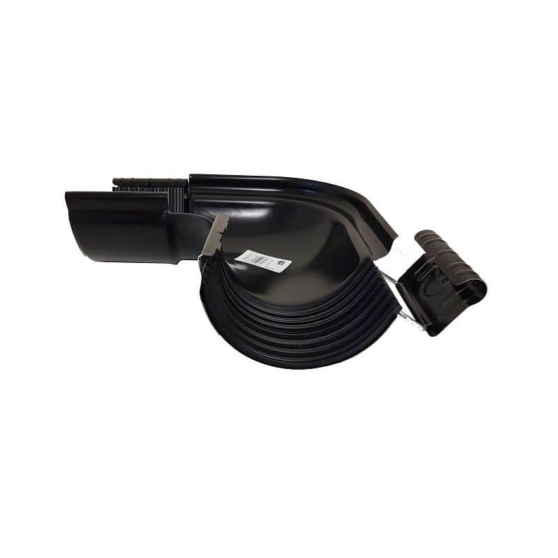 Galeco Steel Gutter External Angle - 90 Degree x 120mm Black