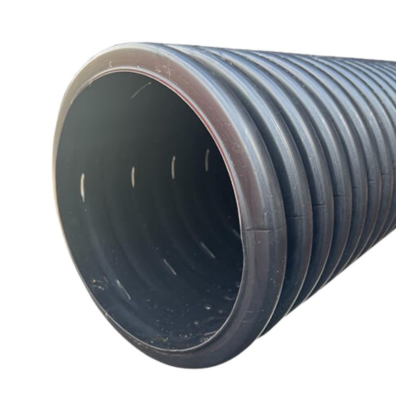 Twinwall Perforated Pipe - 225mm (I.D.) x 3mtr Black