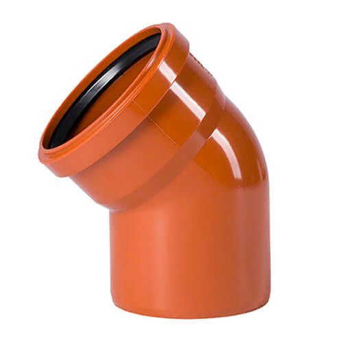 Drainage Bend Single Socket - 45 Degree x 110mm