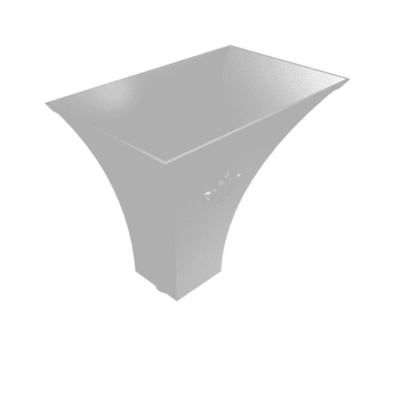 Aluminium Round Swaged Venus Hopper - 76mm PPC Finish