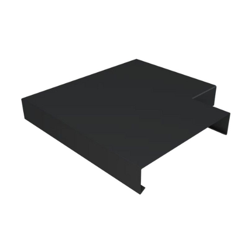Aluminium Coping for 141-200mm Wall - 90 Degree Angle - 260mm Black (9005 Matt)