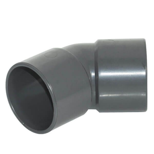 FloPlast Solvent Weld Waste Bend Swivel - 135 Degree x 32mm Anthracite Grey