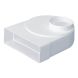 Monsoon Rectangular Ventilation Duct Elbow with 125mm Rotation Spigot - 204mm x 60mm