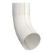 Lindab Aluminium Pipe Bend with Socket 70 - 75mm White