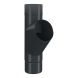 Lindab Aluminium Pipe Branch - 75mm Anthracite Grey