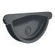 Lindab Aluminium Gutter Self-Locking Stop End - 125mm Anthracite Grey
