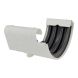 Lindab Aluminium Gutter Union with Rubber Seal - 125mm White
