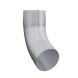 Lindab Steel Downpipe Bend with Socket 70 - 100mm Silver Metallic